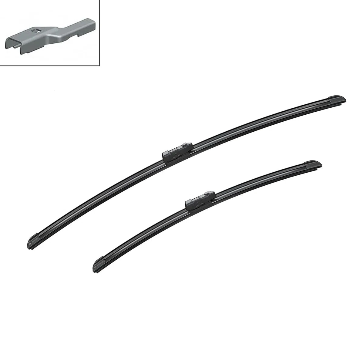 Bosch Aerotwin A309S Limpiaparabrisas Frontal - Set de Escobillas de Recambio para una Mayor Seguridad en la Conducción, con Adaptador Premontado, 65cm/47,5cm
