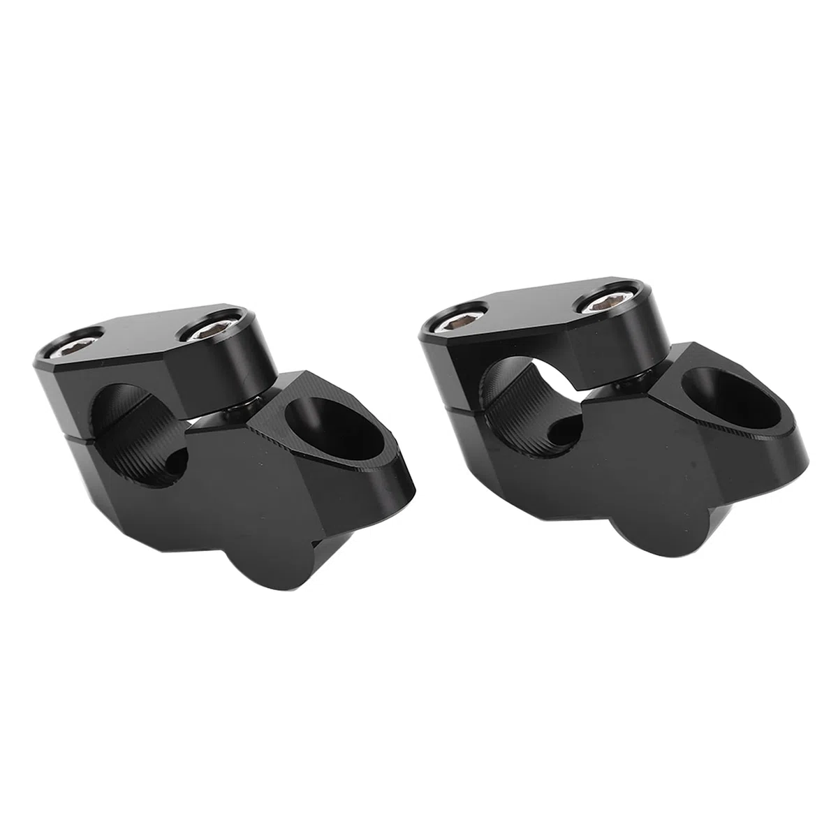 Accesorios de Motocicletas Universales de Aluminio Aleación -lener CNC para una Postura de Conducción Ergonómica, que Es Compatible con una Abrazadera de Palo de 22 Mm (BLACK)