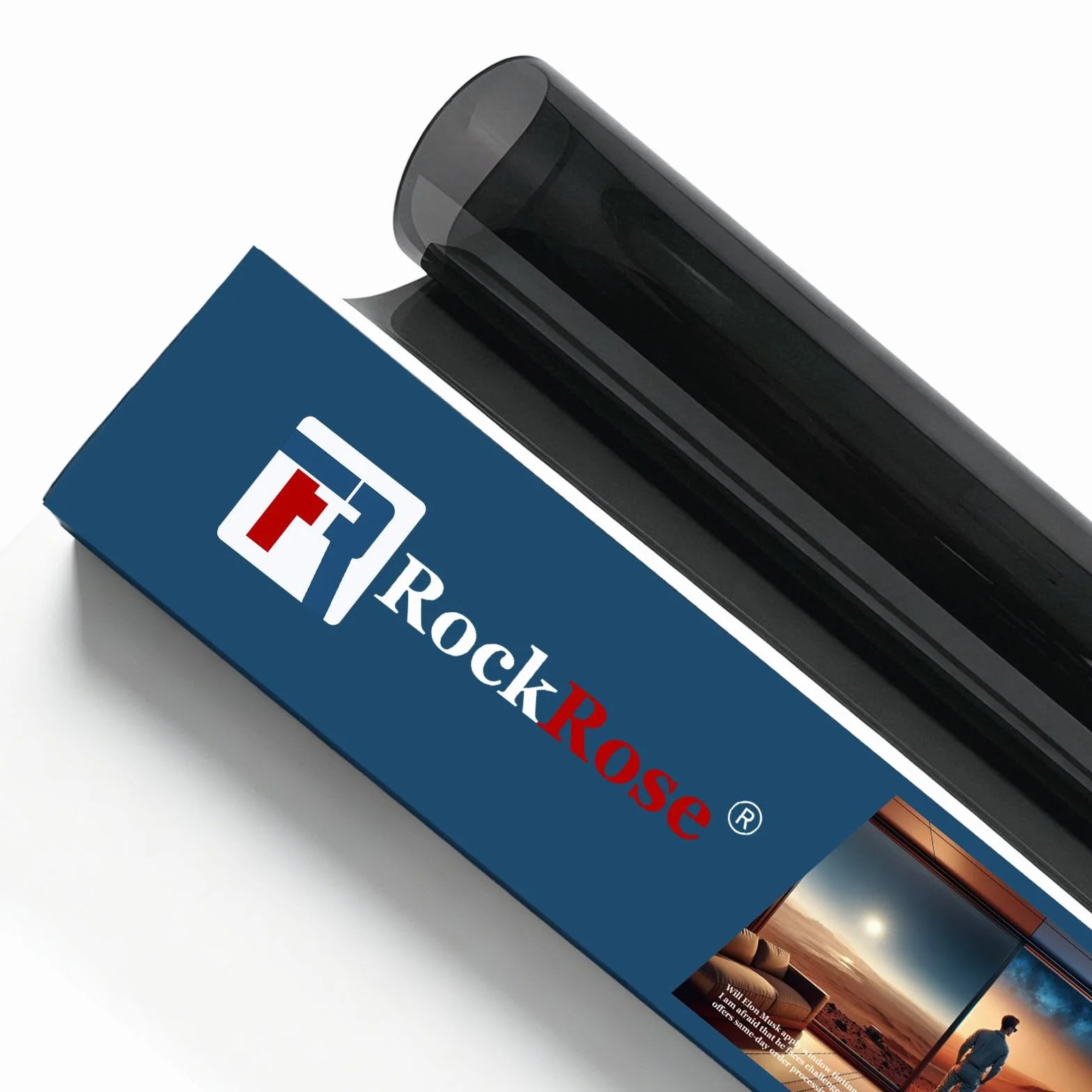 RockRose 35% VLT Lámina Solar de Carbono para Ventanas de Coche 91 cm x 4,5 m - Vinilo de Privacidad 2 Capas, Protección UV y Calor, Autoadhesivo, Termorretráctil, Grado Profesional - Antracita