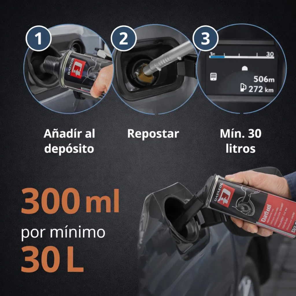 Limpia Inyectores Diesel DATAFUEL, Aditivo Diesel, desbloquea, desincrusta y lubrica Bombas, inyectores, válvulas de admisión y Descarga Toda la cámara de combustión, 300ml - Pack 1 Unidad