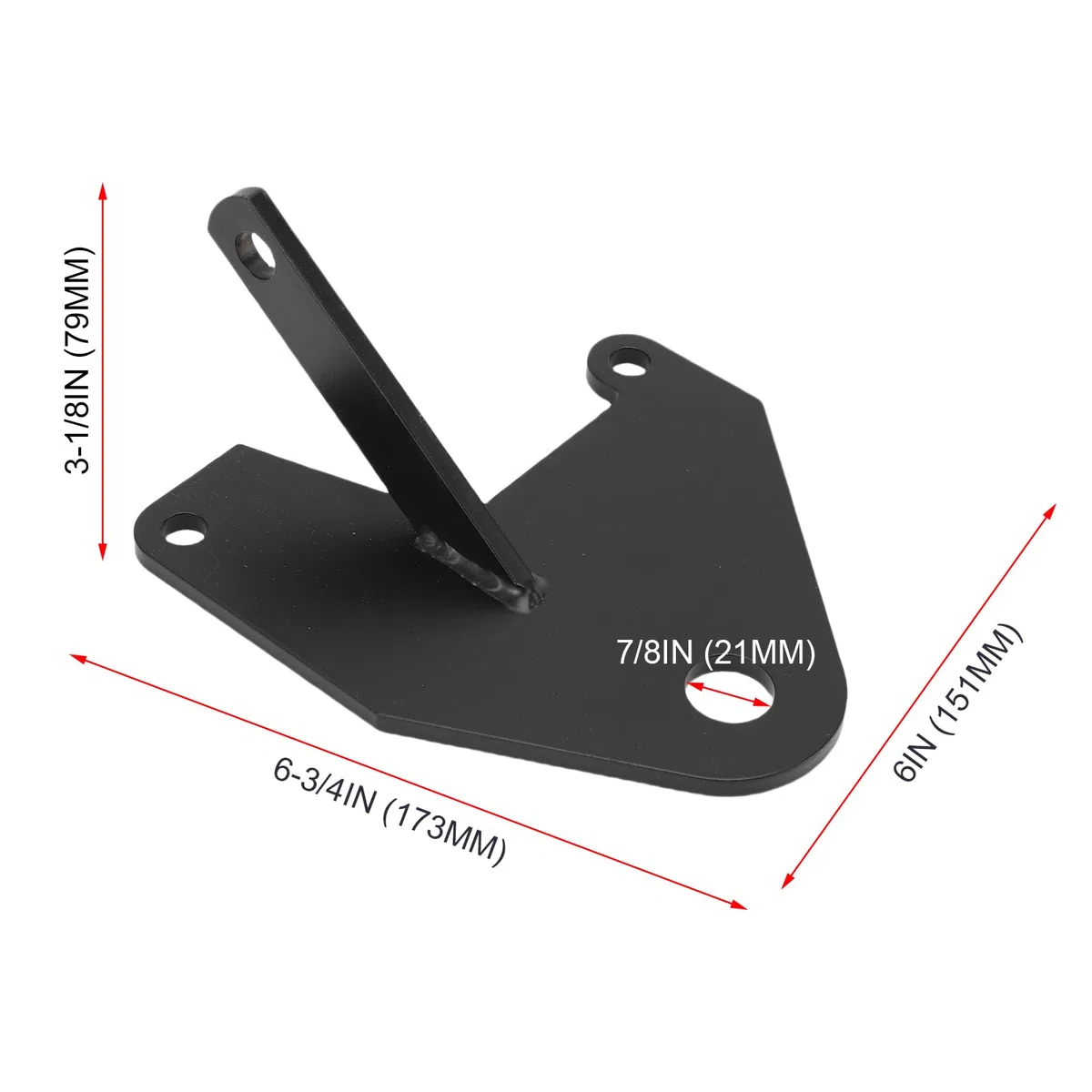 3/4 pulgadas Piezas del receptor de enganche del remolque de motocicleta, enganche del receptor ATV, perno de recubrimiento de polvo negro de montaje de bola de remolque