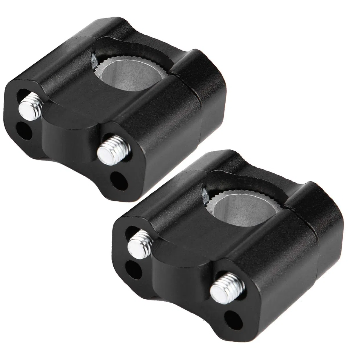 2pcs aleación de aluminio 28 mm manillar de la motocicleta manillar abrazaderas de montaje elevador negroelevador de manillar de moto