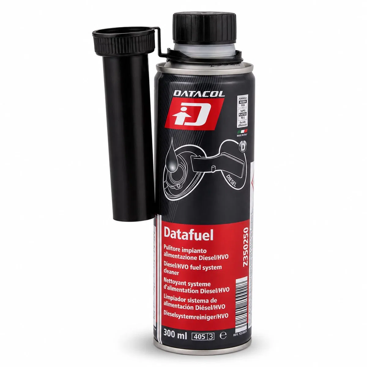 Limpia Inyectores Diesel DATAFUEL, Aditivo Diesel, desbloquea, desincrusta y lubrica Bombas, inyectores, válvulas de admisión y Descarga Toda la cámara de combustión, 300ml - Pack 1 Unidad