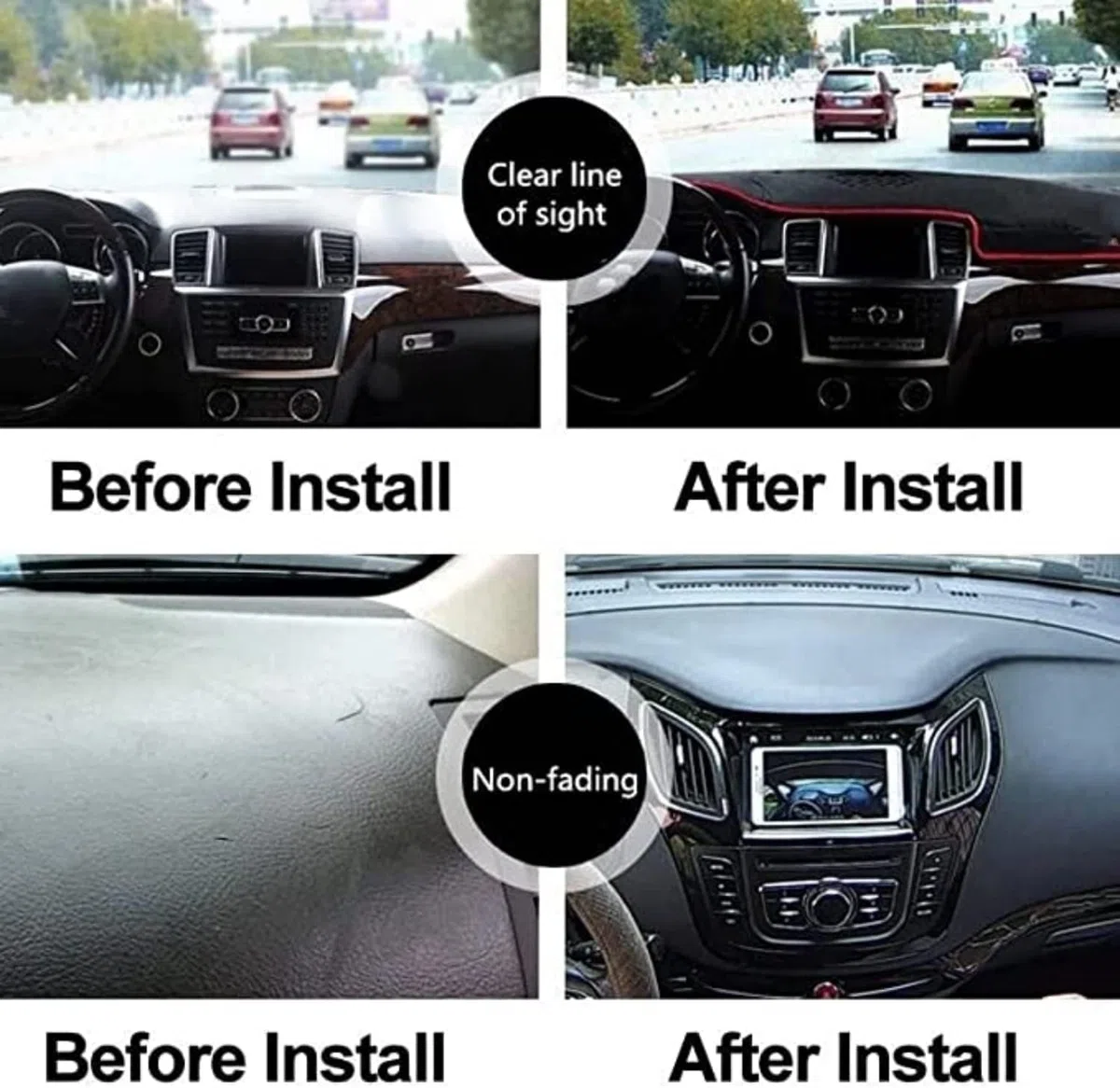 Fundas de salpicadero para Coche para Nissan X-Trail T33 2021 2022 2023 2024, Cubierta Antideslizante De Tablero Protector Solar Proteger Alfombra Salpicadero