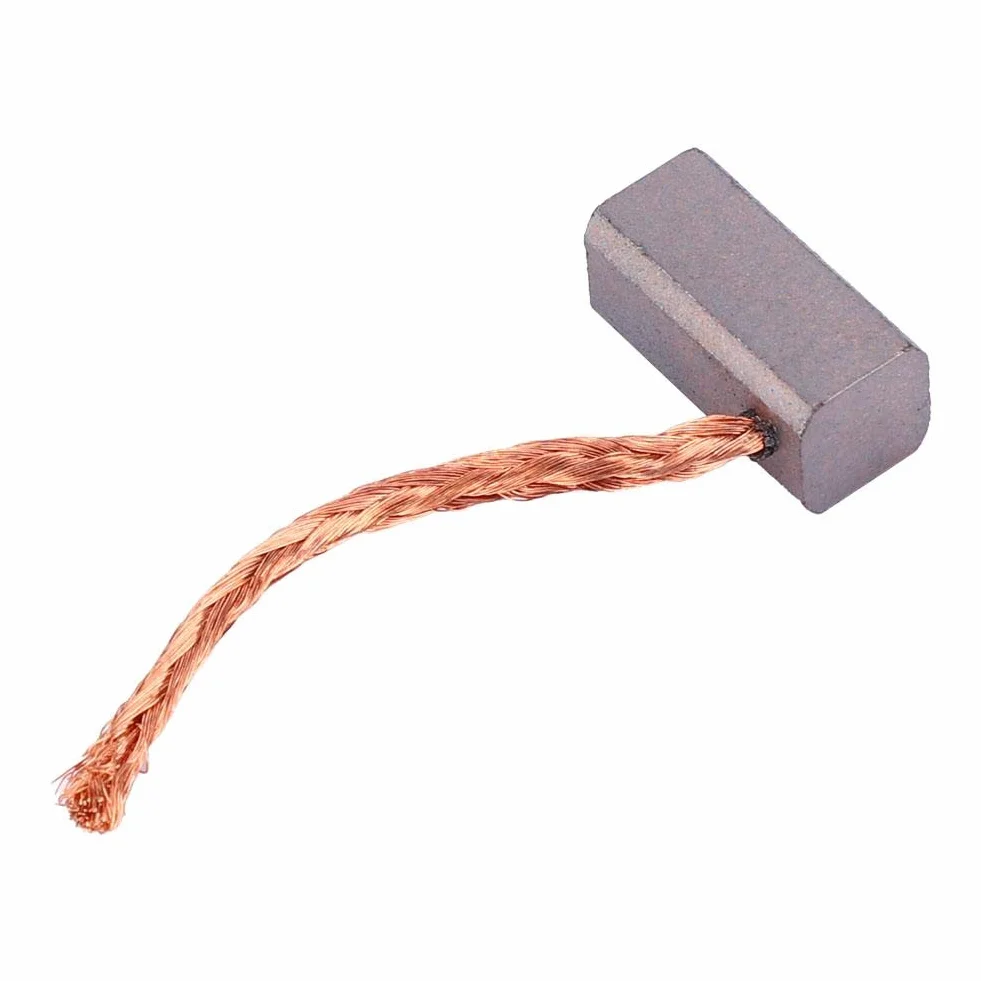 100 Piezas de Escobillas de Carbono Piezas de Repuesto para el Motor del Ventilador Electrónico del Coche J435A, 6x6x12,5 mm