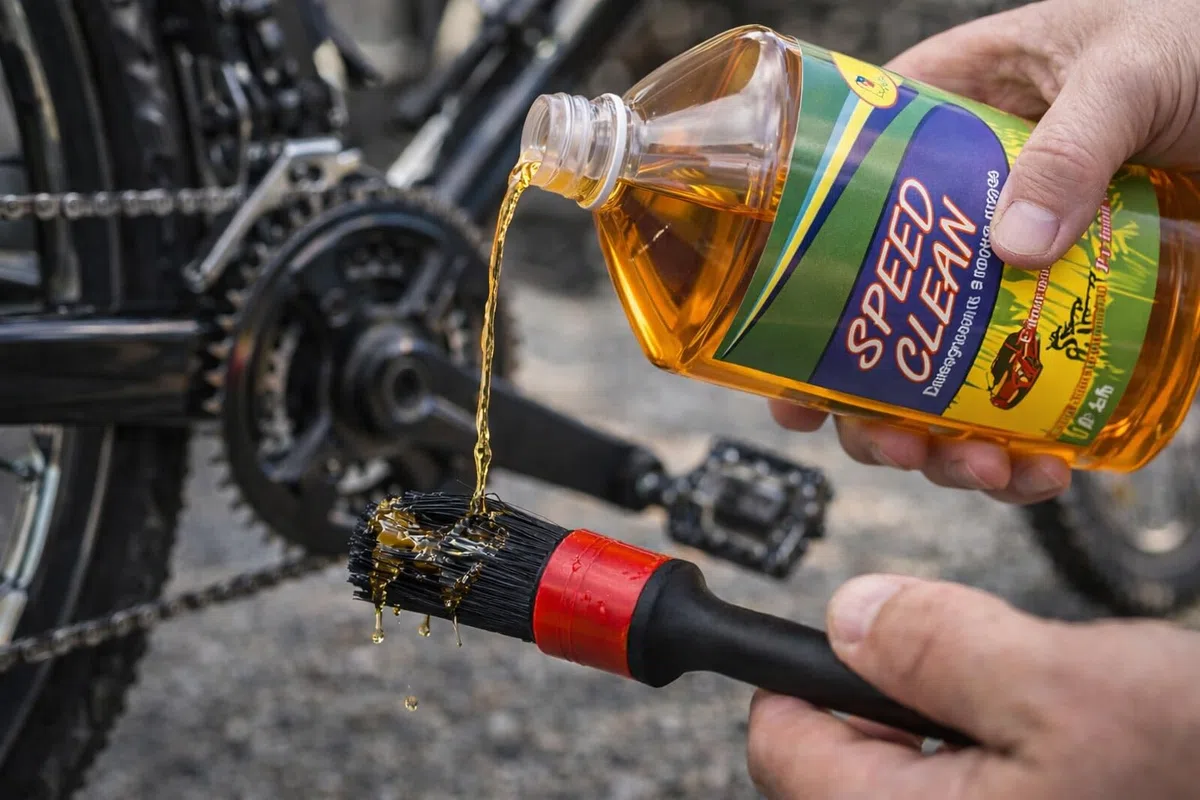 Sisbrill SpeedClean Desengrasante Moto y Bicicleta 1L – Limpieza Sin Agua para Cadena, Transmisión y Motor - 1 Litro