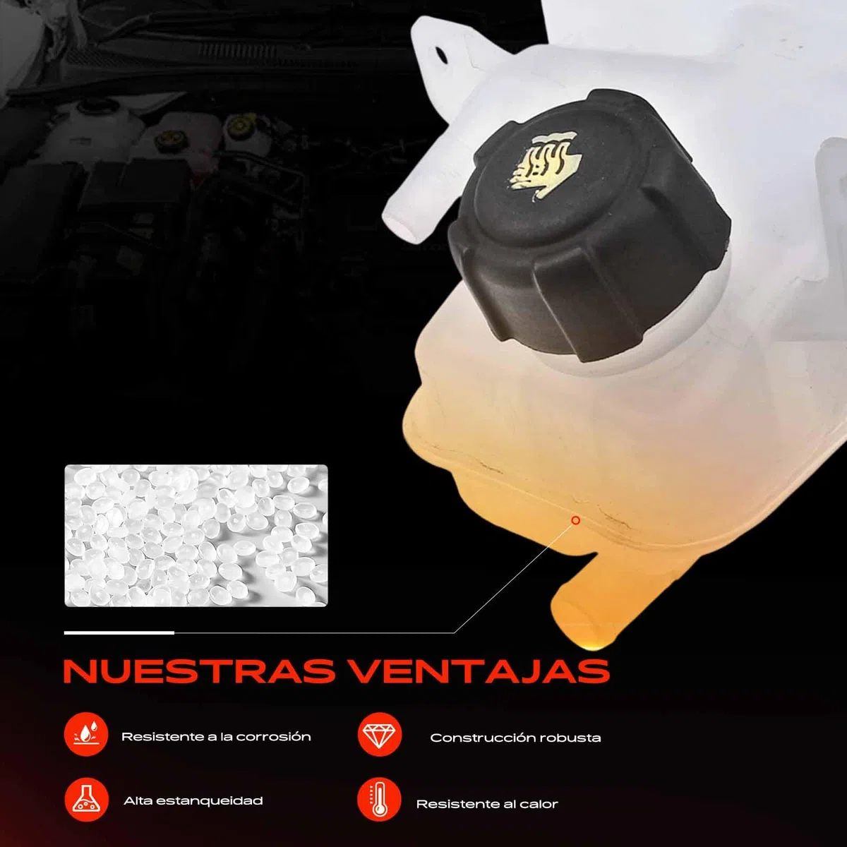 Frankberg Depósito de compensación Refrigerante Compatible con Espace IV JK0/1 1.9 dCi 2.0 dCi 2.0 2.2 dCi 2.0 Turbo 3.0 dCi 3.5 V6 2002-2025 Replace# 8200008866,8200339746
