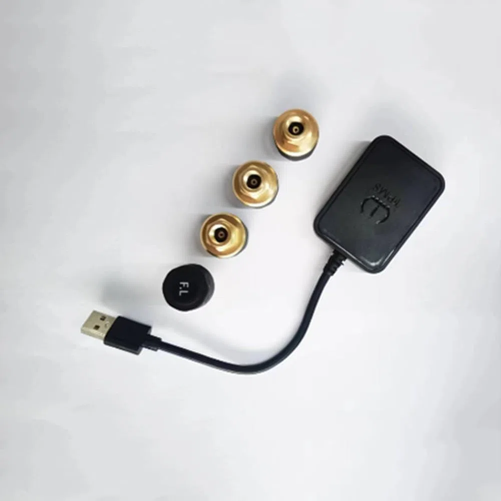 de Monitoreo de Presión de Neumáticos TPMS Inalámbrico Inteligente con USB y Android de 5 V para Navegación, Radio de Automóvil, Pantalla de Alarma Externa