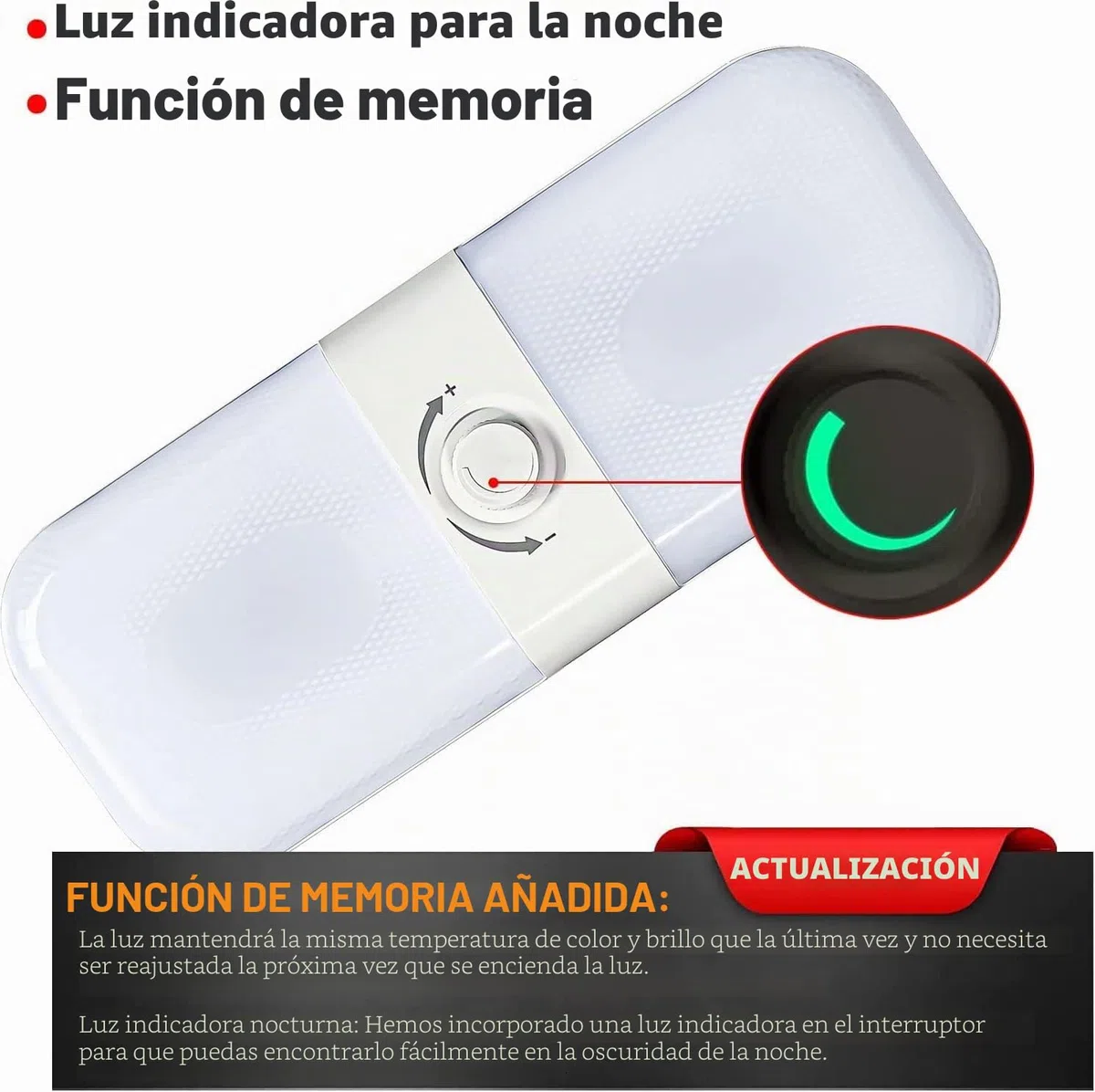 12v Luces Interiores Led, Luces de Techo Regulables, 120 Luces LED para autocaravanas con Interruptor, luz Blanca Amarilla y cálida, Universal para 12v-24v Caravana Coche Camping