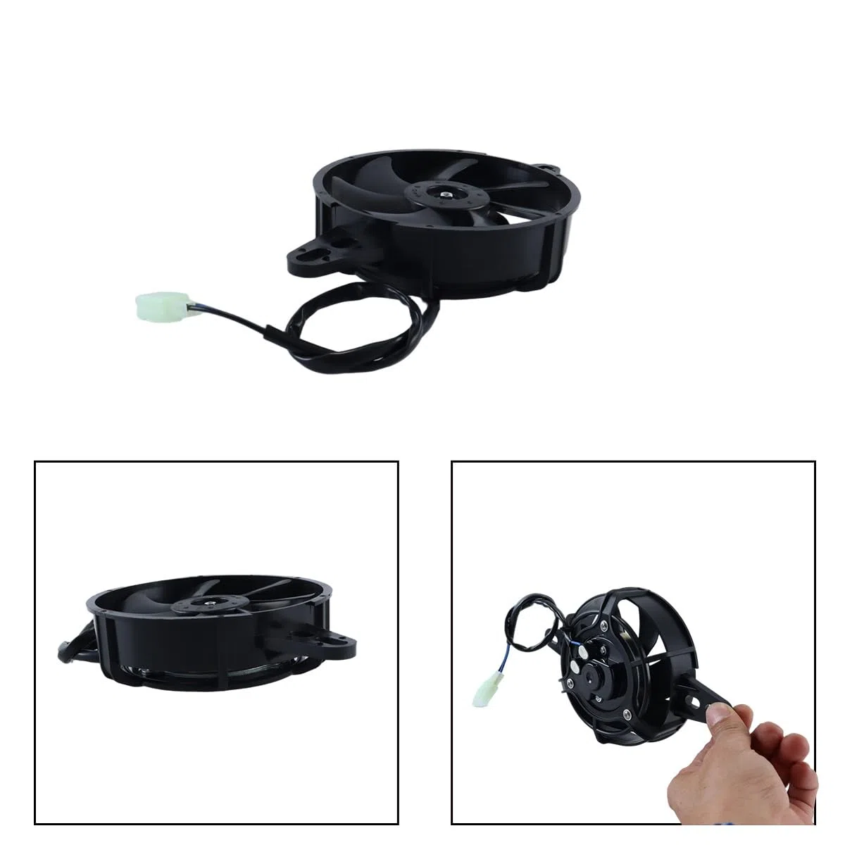 Ventilador De Refrigeración Para Motocicleta De 12 V. Ventilador Especial Para Enfriador De Aceite Y Depósito De Agua Para Motos De Cross, Pit Bikes, ATV Y UTV De 200 Cc a 250 Cc.