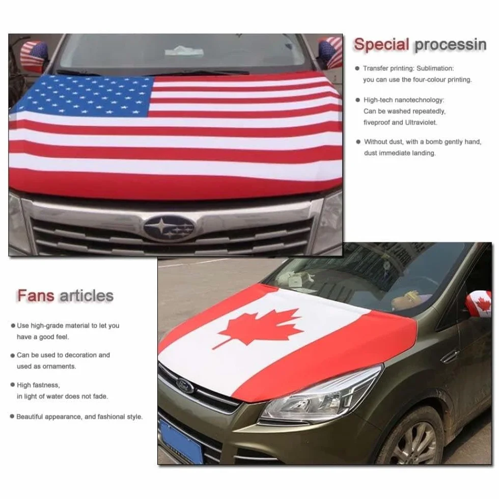 Funda Para Capó De La Bandera De Portugal De Moda – Bandera Nacional De La Cubierta Del Capó Del Coche, Cubierta Del Motor Súper Elástica, Lavable, Resistente A Los Rayos Uv, Decoración Patr