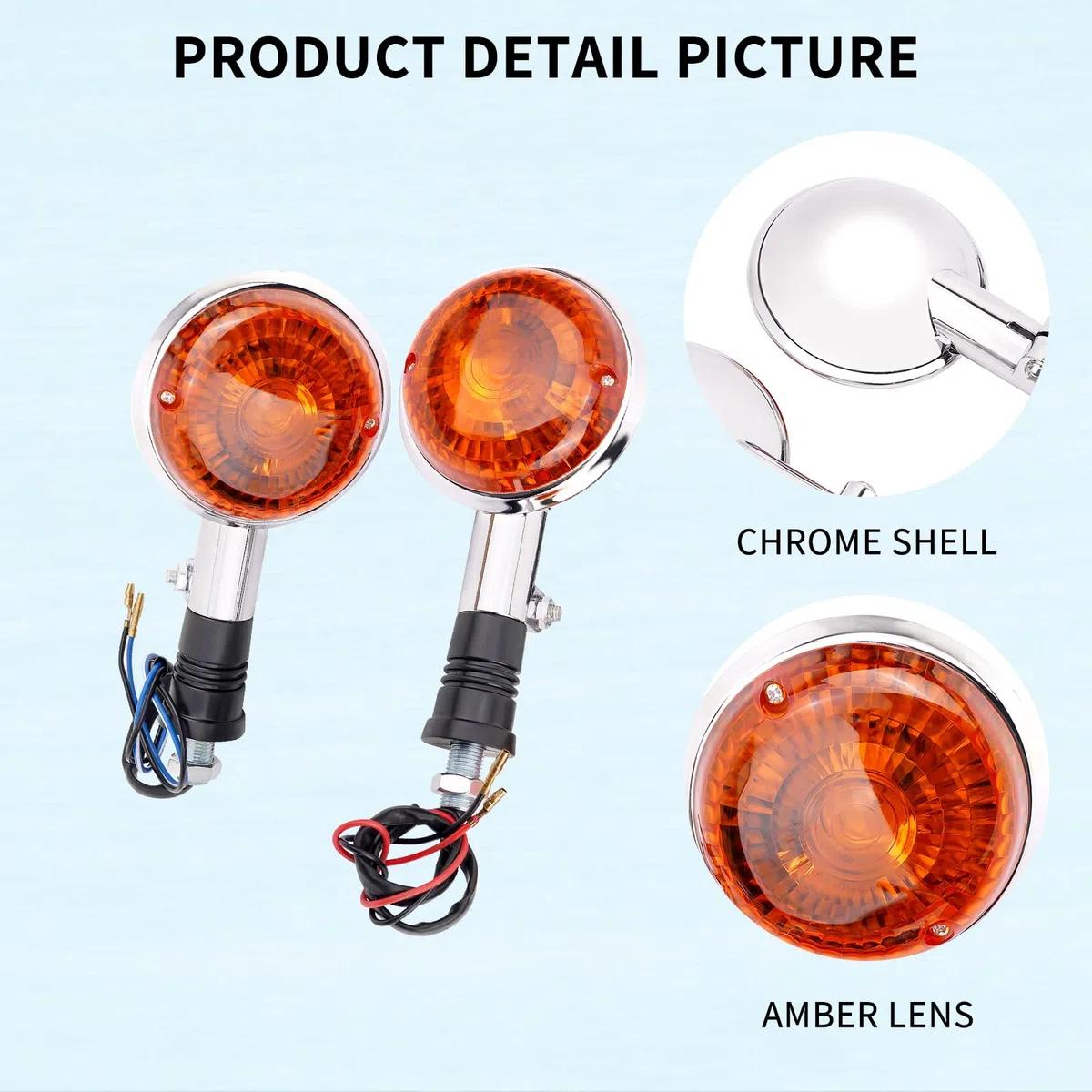 AHL Intermitentes para Motocicleta compatible con Yamaha XV400 Virago XV250 V-MAX 1200