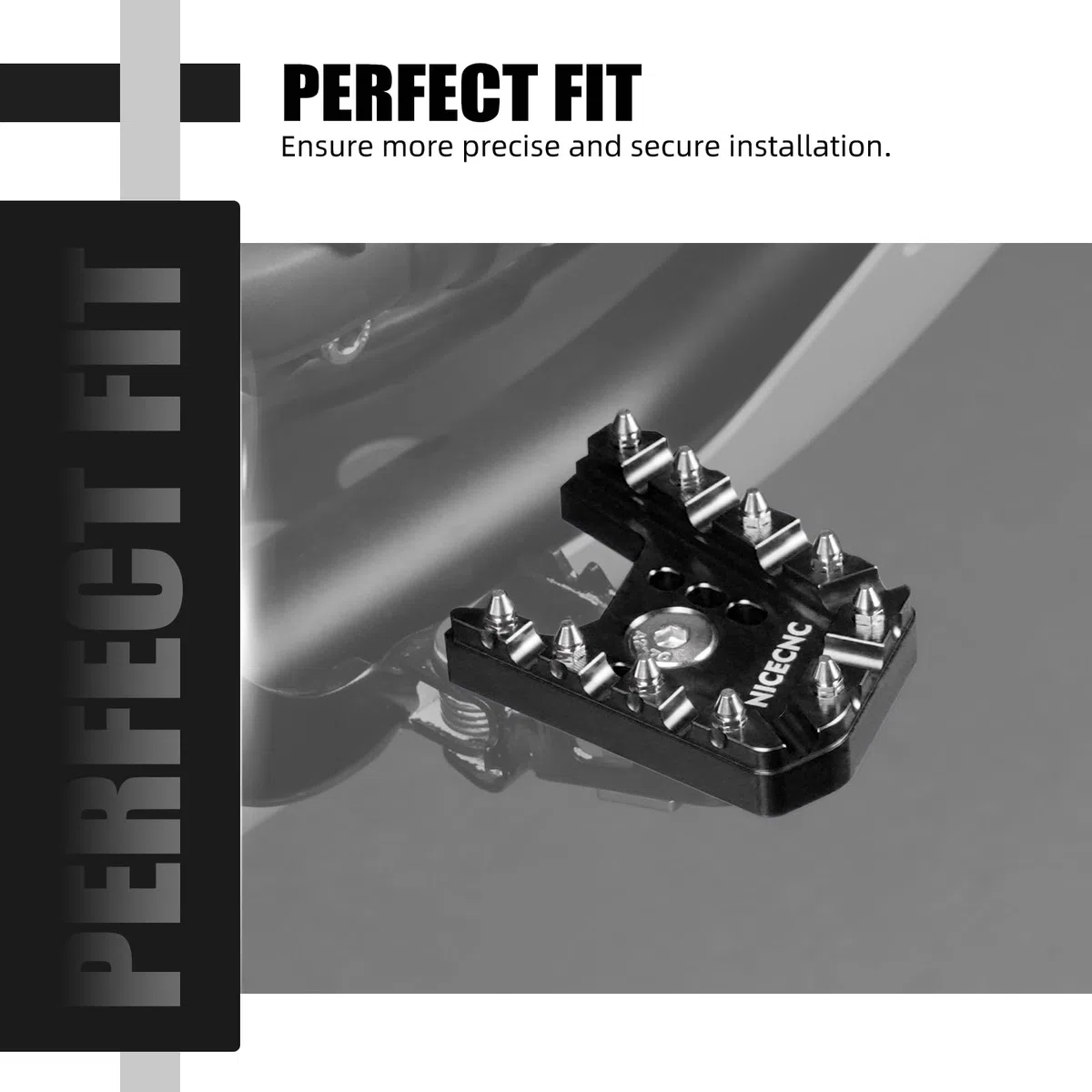 NICECNC Pedal de extensión de palanca de freno de motocicleta compatible con Yamaha Tenere 700/XTZ700 2019 2020 2021 2022 2023 2024, Tenere 700 Rally Edition 2020-2024, color negro