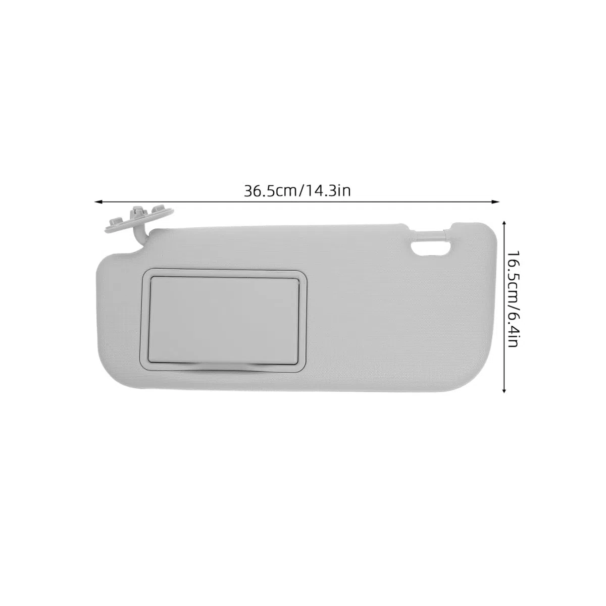 Visera Parasol Lado Izquierdo para Coche con Espejo Incorporado ProteccióN Solar Avanzada FáCil InstalacióN Material PVC Abs Gris (Modelos Levin 2014-2018)