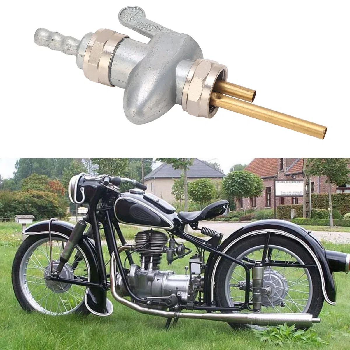 Llave de Purga de la Válvula de Combustible, Válvula de Combustible para Motocicleta, Interruptor de Control de Llave de Purga, Reemplazo de Metal para R25/3 R26 R27 R50/5 R75/5 R60/6
