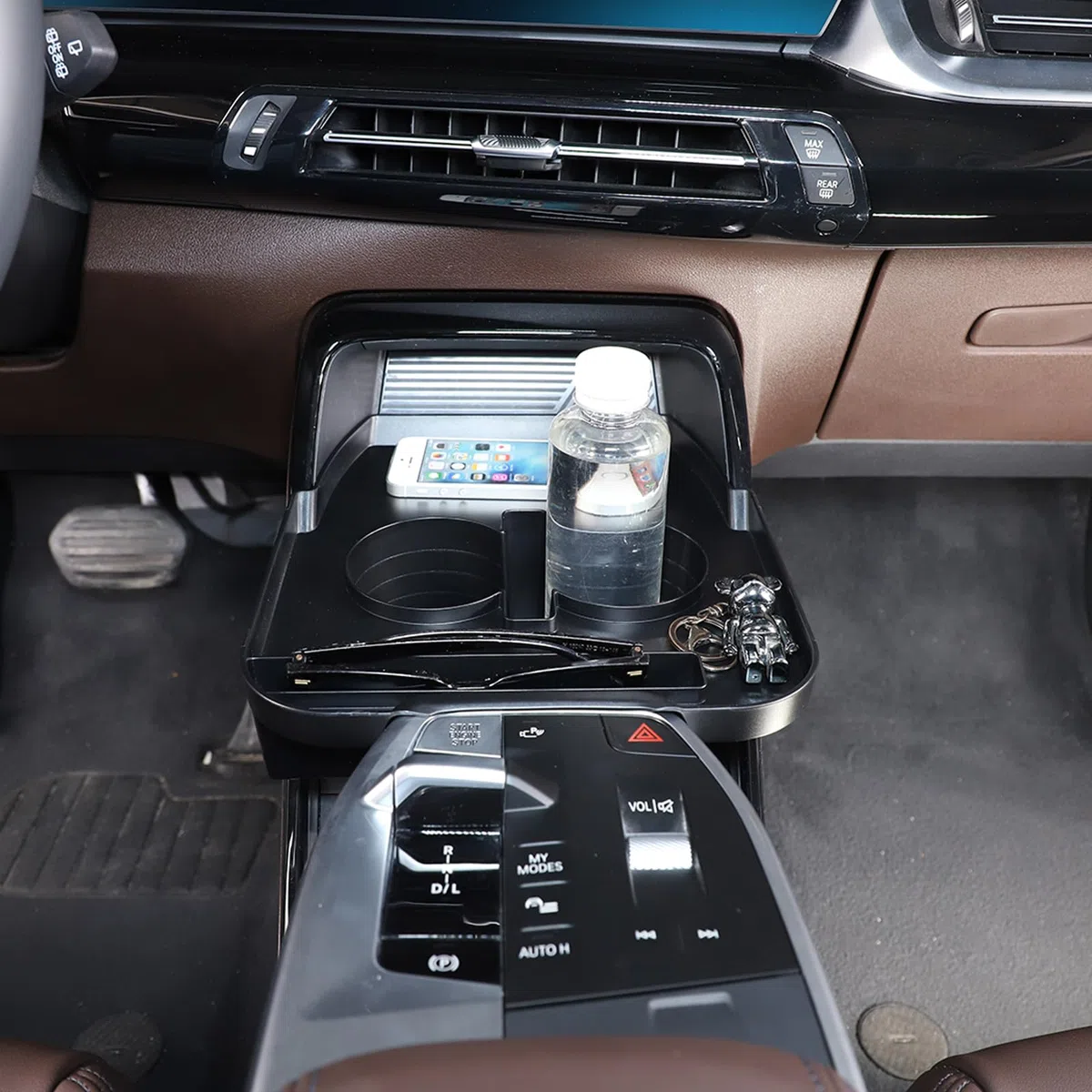 Compatible con B-M-W X1 U11 2023 2024, caja de almacenamiento para portavasos, soporte para bebidas de coche, consola central, soporte para tazas, caja de almacenamiento, bandeja organizadora,
