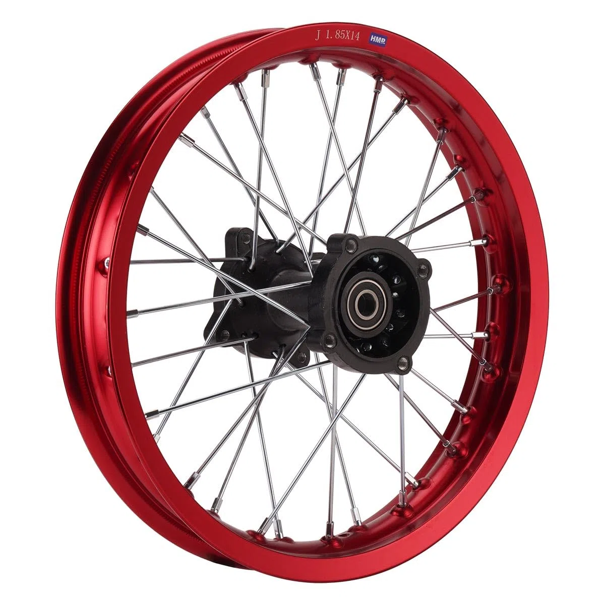 Llanta de aluminio anodizado, 14 pulgadas, trasera roja, 15 mm, tipo 2 Pit Dirt Bike Cross