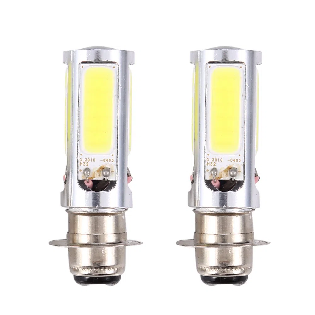 EBTOOLS para suzuki ltz bombilla LED para 12v30/30w hs/p15d-25-1 12V bombillas, 2x 6000K H6M COB LED blanco color bicicleta/ATV bombilla de luz antiniebla (PX15d P15D25-1) faros delanteros de motoci