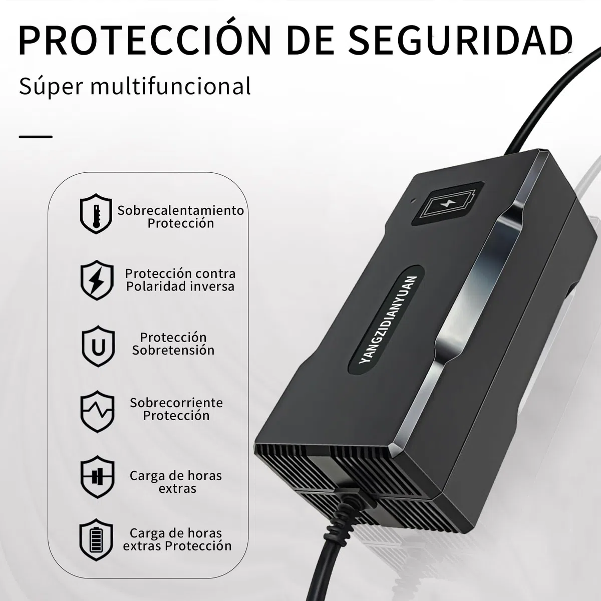 Cargador de batería 48V/52V 58.8V 4A con Conector DC 5.5 * 2.1mm – Cargador Inteligente CC-CV para baterías Recargables