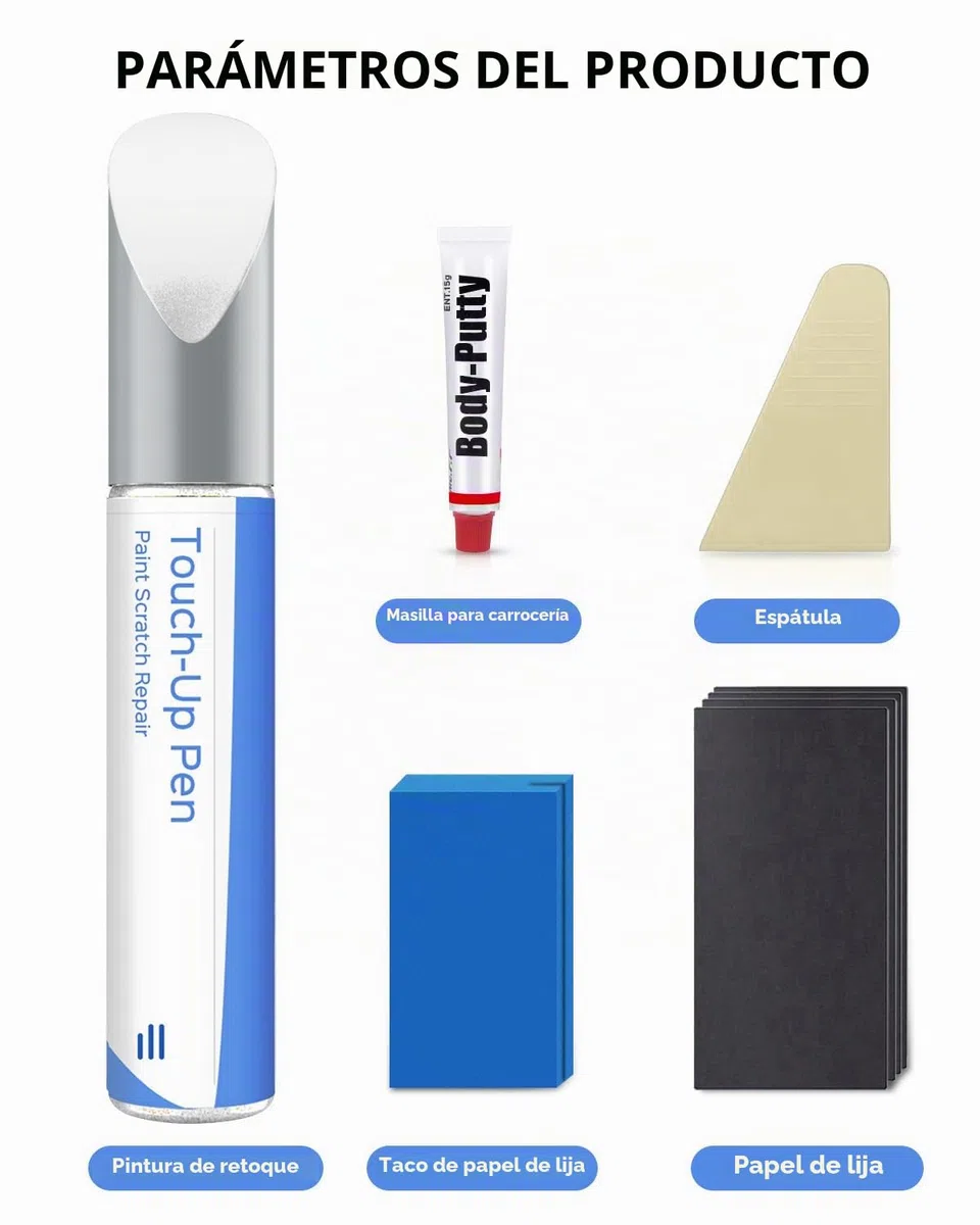 Kit de pintura de retoque LS9R Blanco Nevada para Seat Exact Match - Repara arañazos y rayas