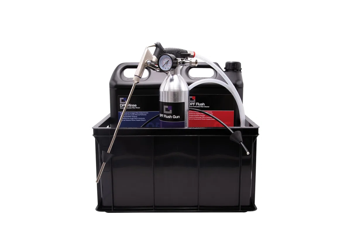 Errecom DPF Flush Kit, Kit de Limpieza para Filtro de partículas y catalizador, Contiene 1 DPF Flush, Limpiador 5 L, 1 Enjuague DPF, líquido de Enjuague 5 L y 1 Pistola de Lavado DPF