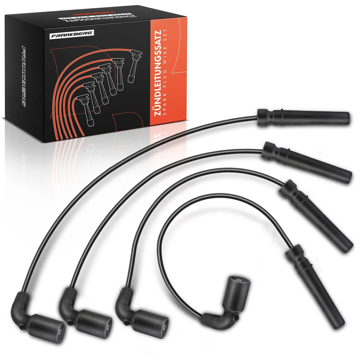 Frankberg 4x Juego de cables de encendido Compatible con Kalos KLAS 1.4 16V Aveo/Kalos Compacto T200 1.4 16V Cruze J300 1.6 Aveo/Kalos Compacto T250 T255 1.4 Aveo/Kalos Berlina T250 T255 1.4 96497773