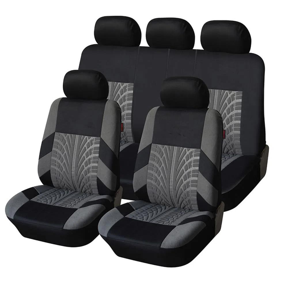 Coche Fundas Asientos para Toyota Yaris 2000 2001 2002 2003 2004 2005-2023, Coche Cubreasientos Cómodo Transpirable Delanteros Traseros Seat Cover Protectores Accesorios,B/Gray