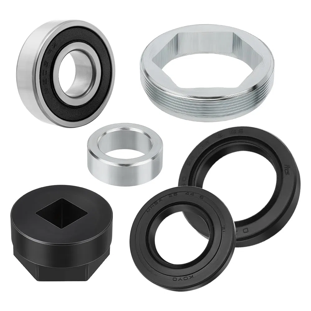 Kit de rodamiento de columna de dirección con soporte de junta, tuerca y herramientas para Yama-ha Banshee Grizzly Raptor Big Bear Warrior Wolverine YFZ450 Kodiak Bruin 350 400 450 550 600 660