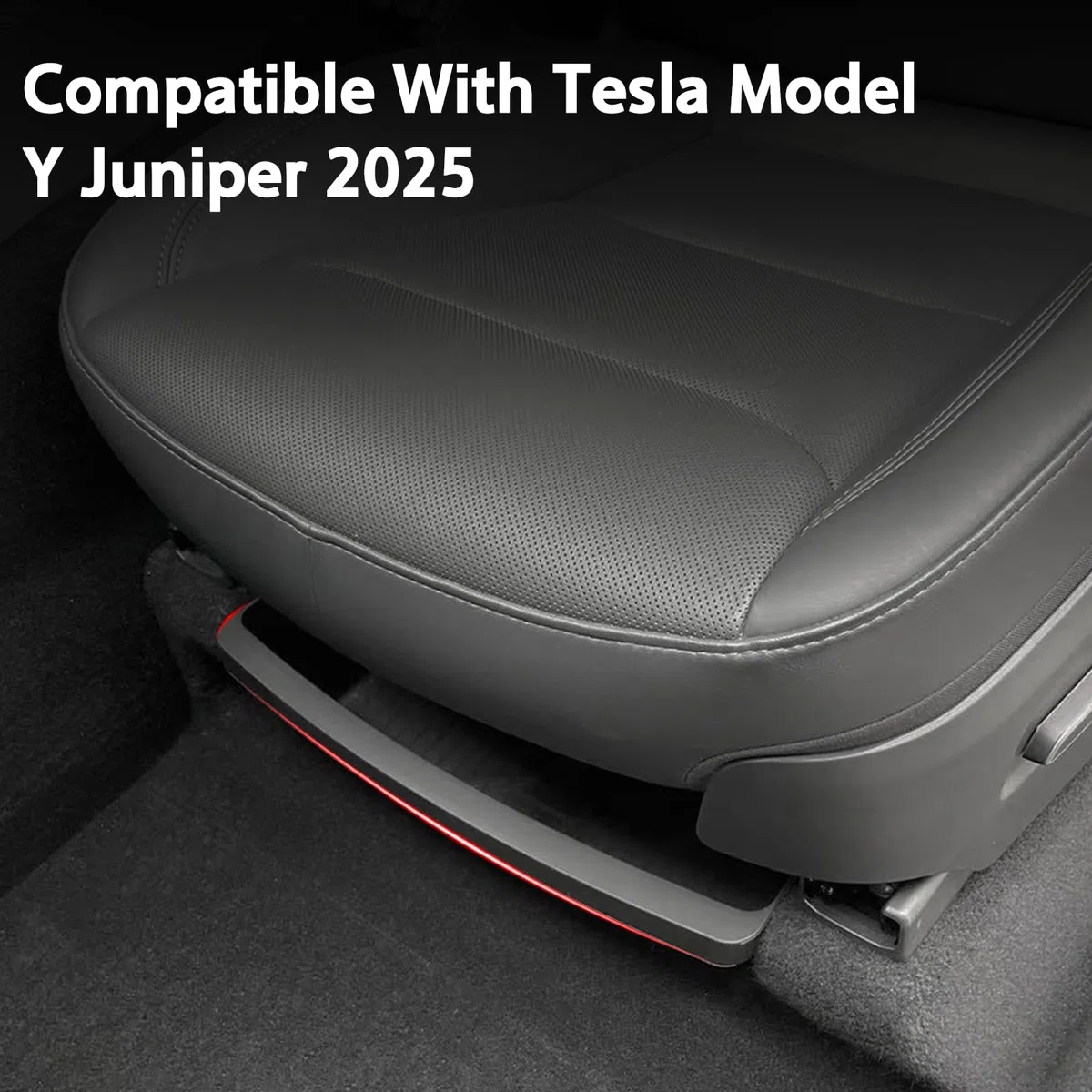 Caja de almacenamiento debajo del asiento para Tesla Model Y Juniper 2025, cajón debajo del asiento, TPE para accesorios modelo Y
