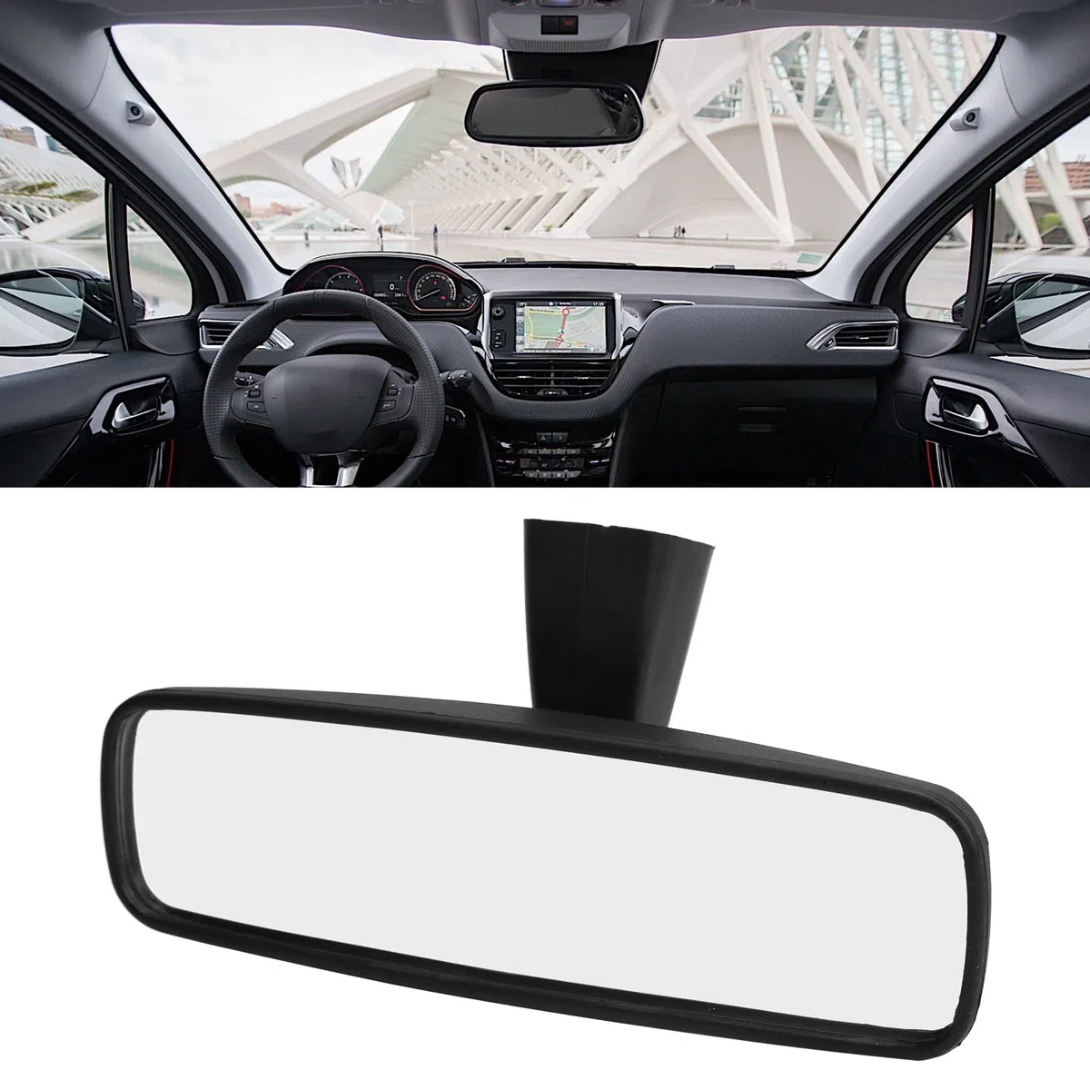 Espejo retrovisor interior 8154AK de gran angular, compatible con 2008/3008/308/308S/408/508 y C3/C4L/C4 Seguia/ Yunyi/C4 Aircross, fabricado en ABS resistente