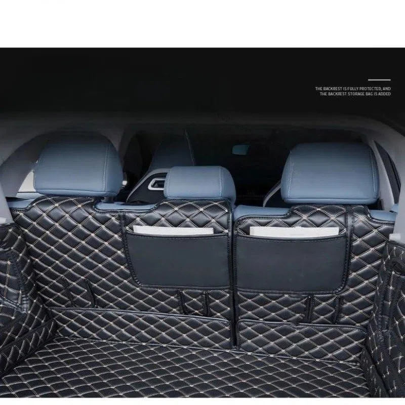 Alfombrilla Maletero Alfombrilla Maletero Coche para Chery para EBRO S700 2025 para PHEV Revestimiento Maletero Suelo Cuero Alfombra Bandeja Protectora Alfombrillas Bandeja(Black Mat)