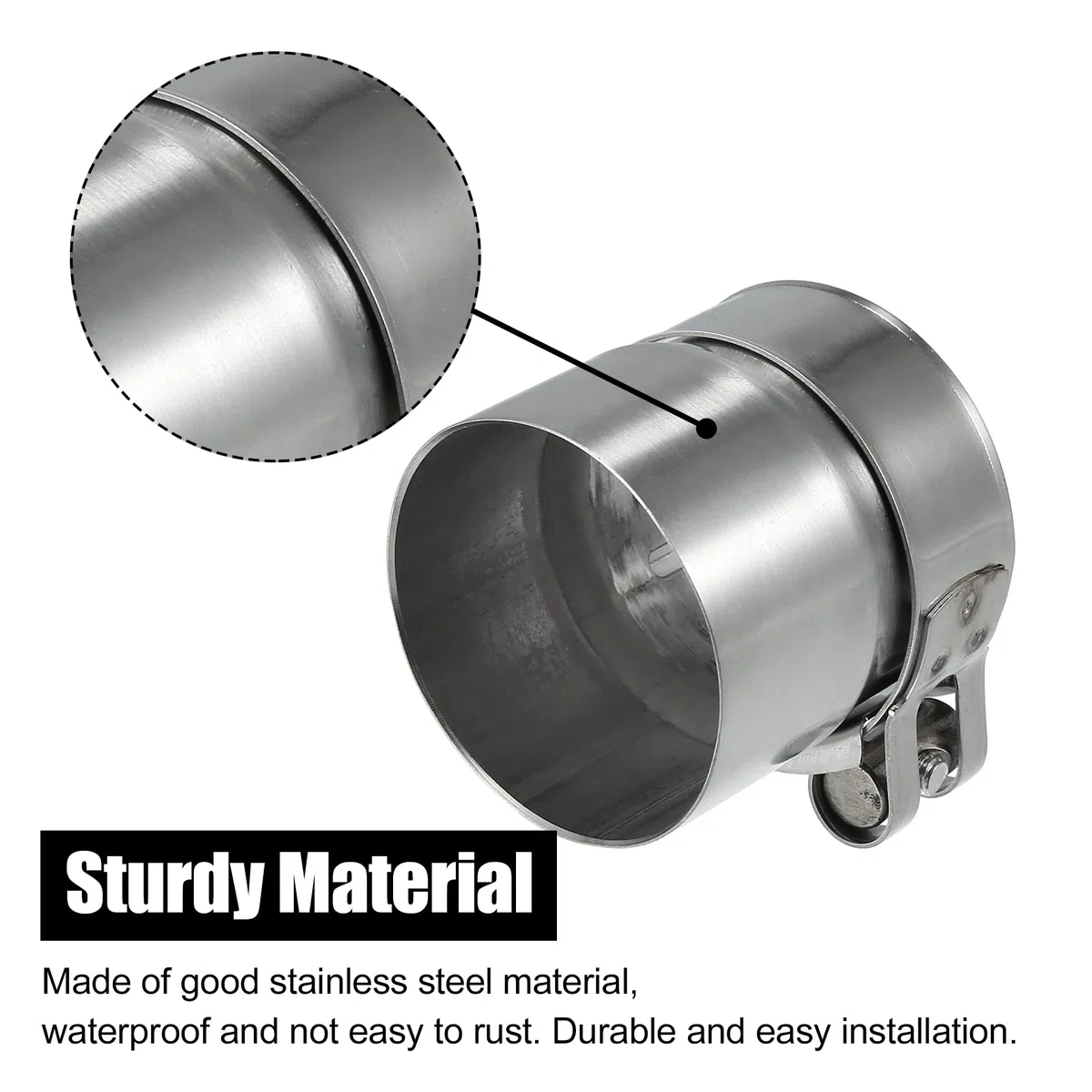 X AUTOHAUX 51-56mm 2.0"-2.2" Motocicleta Inoxidable Acero Escape Tubo Adaptador