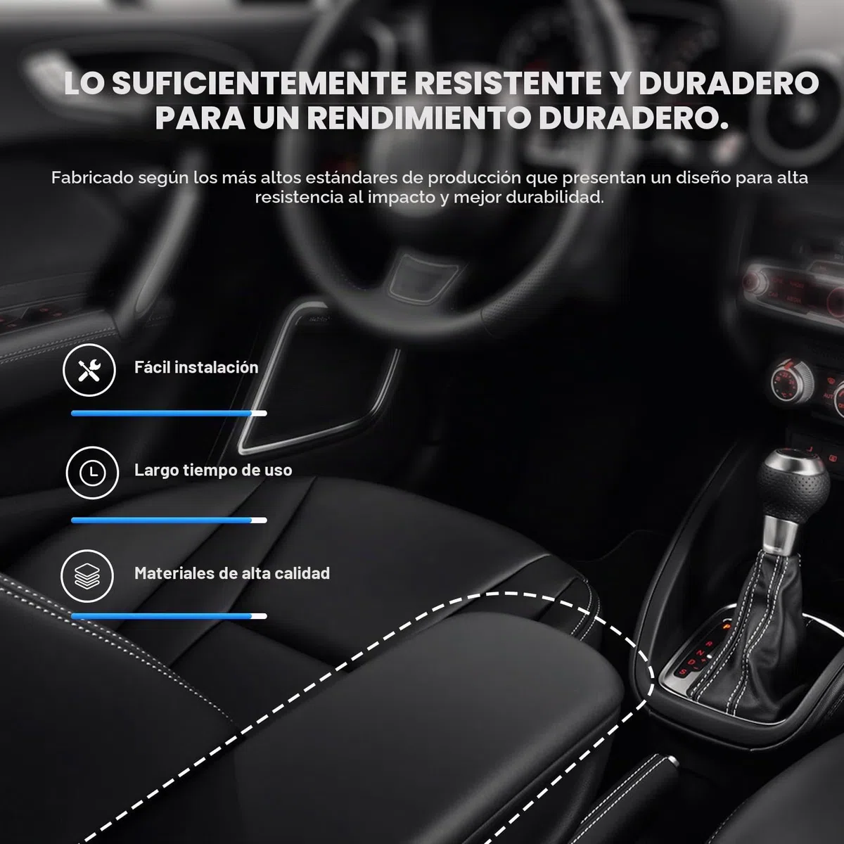 KASturbo Cubierta reposabrazos central para Audi A1 8X1 (2012-2018) Negro | Audi A1 8X1/8XK (2012-18), OE 8X0864245B/A/C, revestimiento piel, instalación fácil.