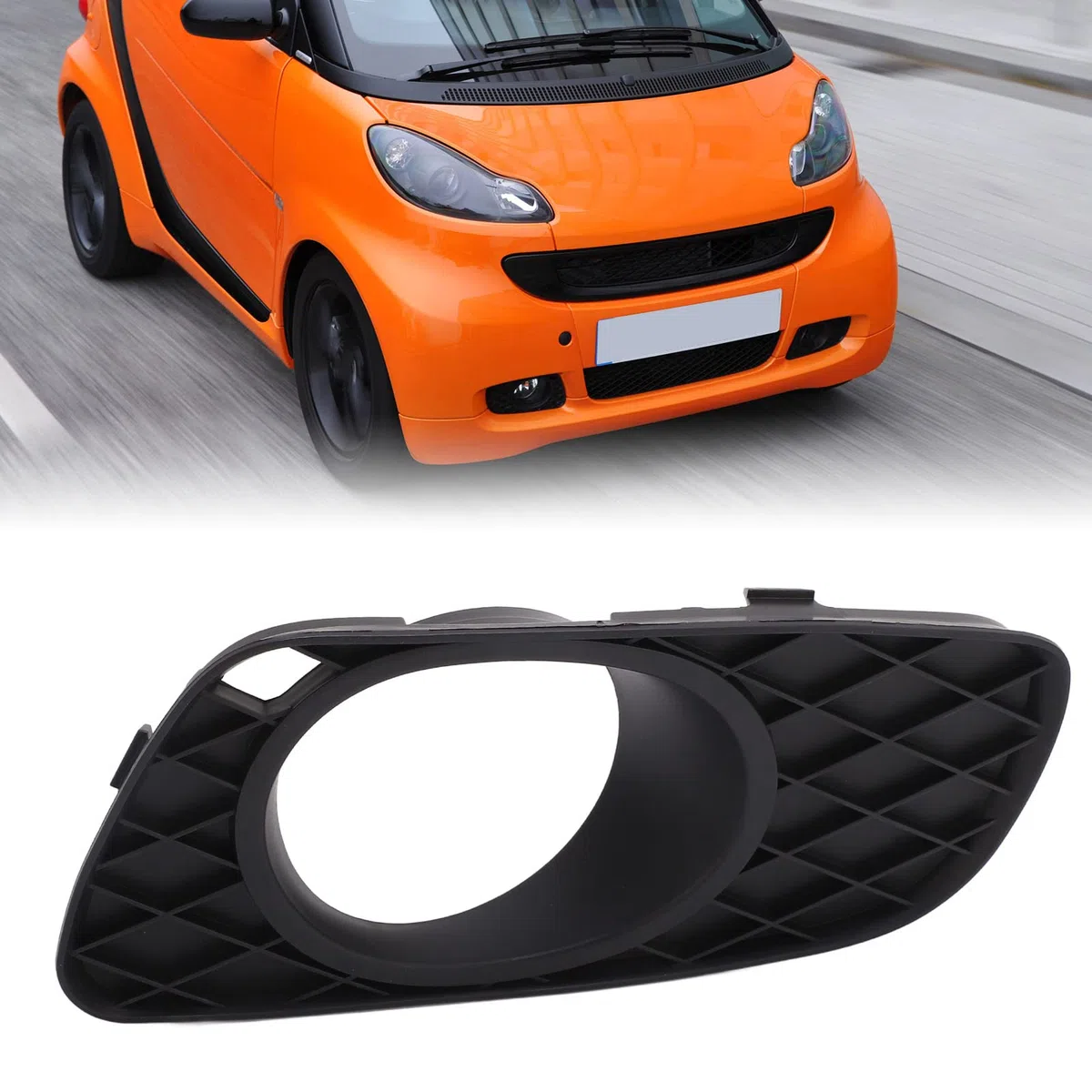 para Smart Fortwo Grille Lámpara Antiniebla Exterior del Automóvil Parachoques Delantero Lámpara Antiniebla Marco del Automóvil Reemplazo de la Luz Antiniebla para Smart Fortwo (Izquierda)