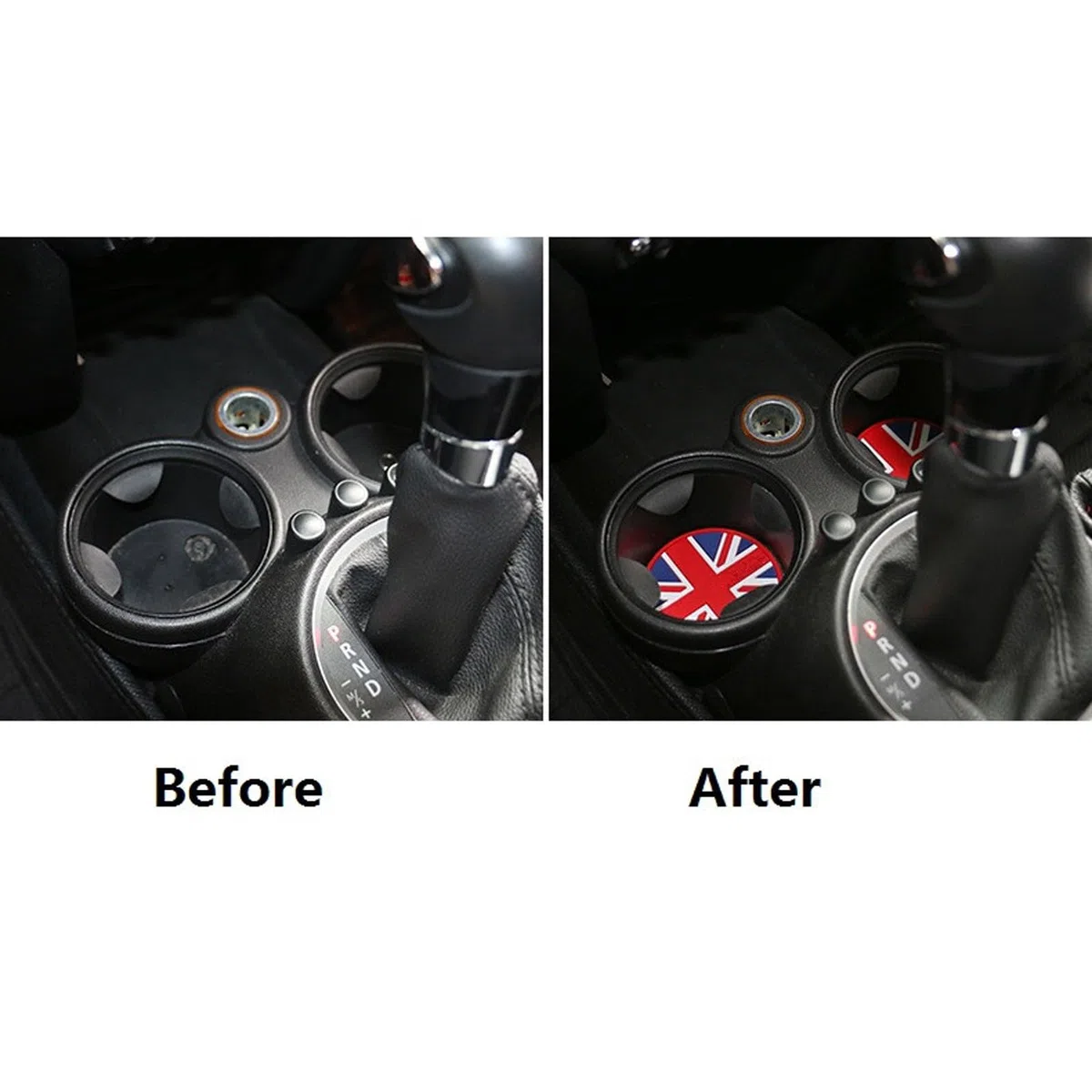 7 Uds decoración de Estilo de Coche esteras con surcos para Puerta Almohadilla portavasos Posavasos para Mini Cooper R56 3 Puertas Hatchback 2007-2013