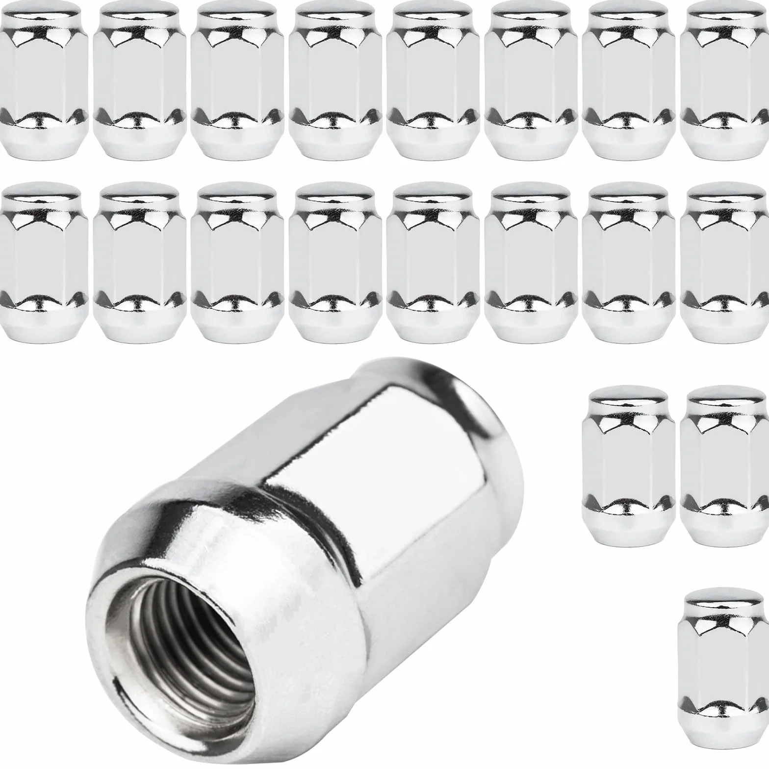 GAsuppply 20 x Tuercas de rueda I M14x1.5 con asiento cónico I Compatibles con Chrysler 300C, Ford S Max, Galaxy (Altura 35 mm)