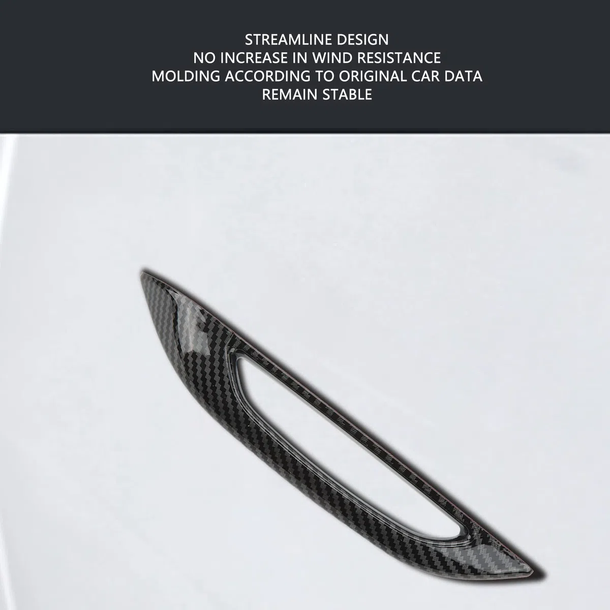 Cubierta de Protección de la Manija de la Puerta del Coche, Estilo de Fibra de Carbono Anticongelante de 4 Unidades para Tesla Model 3 Y