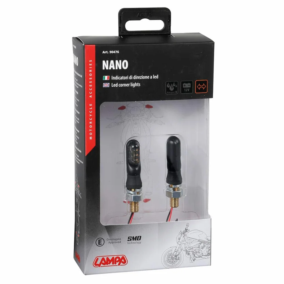 Lampa 90476 Nano - Intermitentes LED homologados para Moto, 12 V