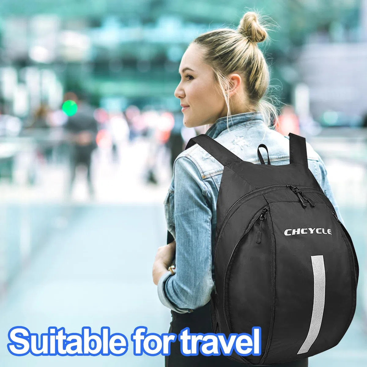 Elegante Mochila para Moto – de Almacenamiento Viaje con Gran Capacidad, Diseño Cremallera, Exterior Moderna
