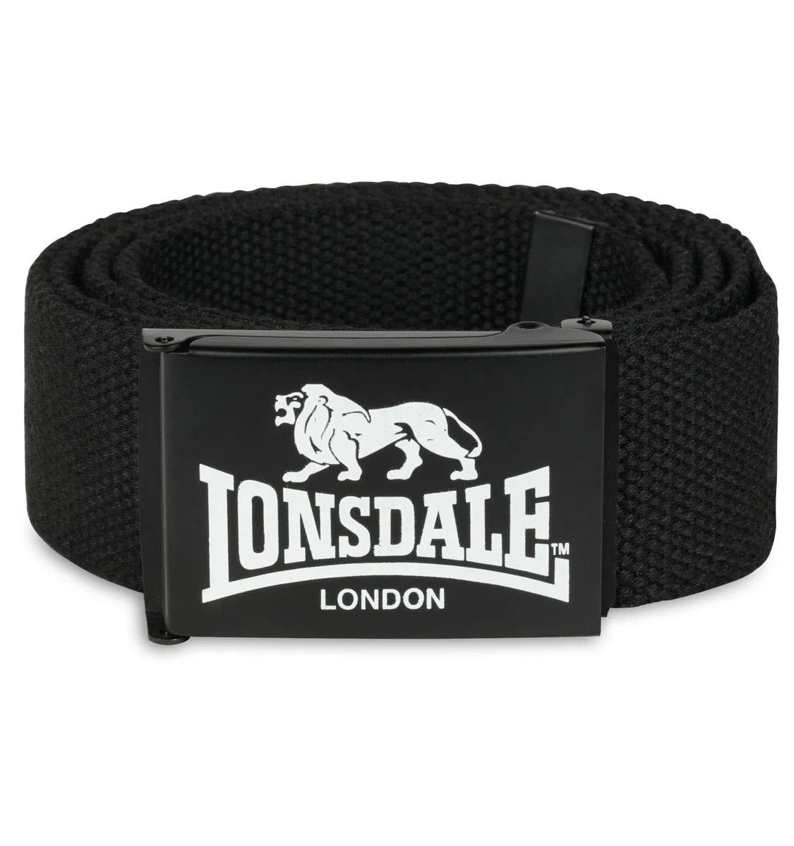 Lonsdale Gürtel Starbotton Cinturón, Negro, 130 cm Unisex Adulto