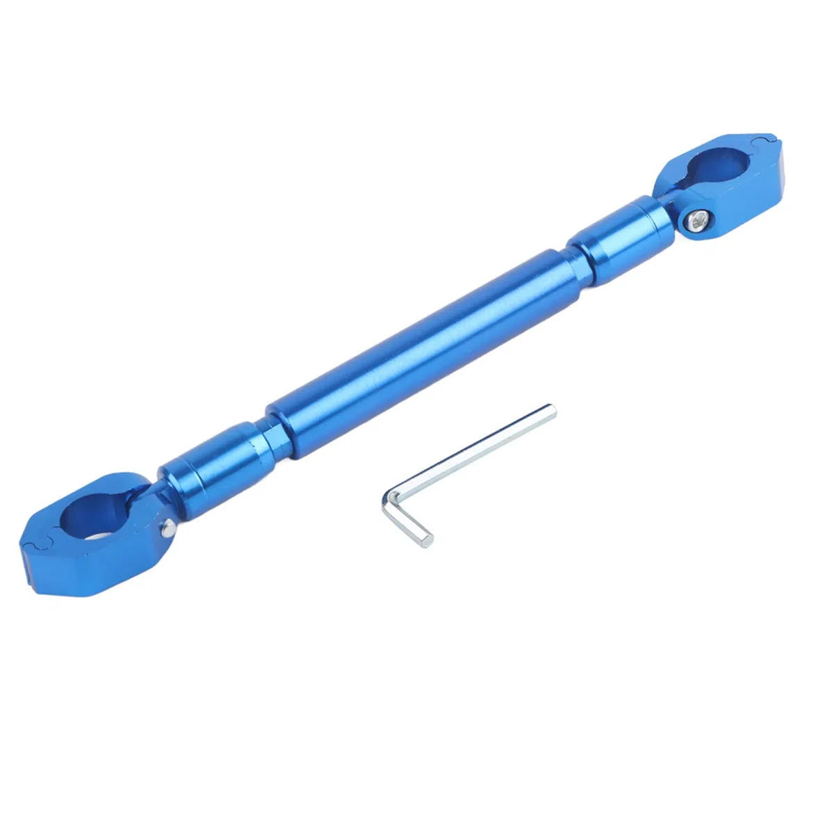 Barra de equilibrio AUTO para manillar de motocicleta, barra cruzada universal para manillar de motocicleta de 22 mm (AZUL)