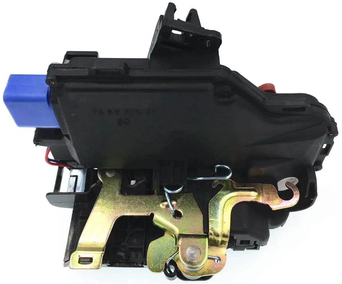 Frente izquierdo actuador de bloqueo de puerta mecanismo central 9 pines 3D1837015 3D1837015A 3D1837015AB Para VW Caddy GOLF V JETTA TOUAREG TOURAN Para Seat Altea Toledo Para Skoda Octavia