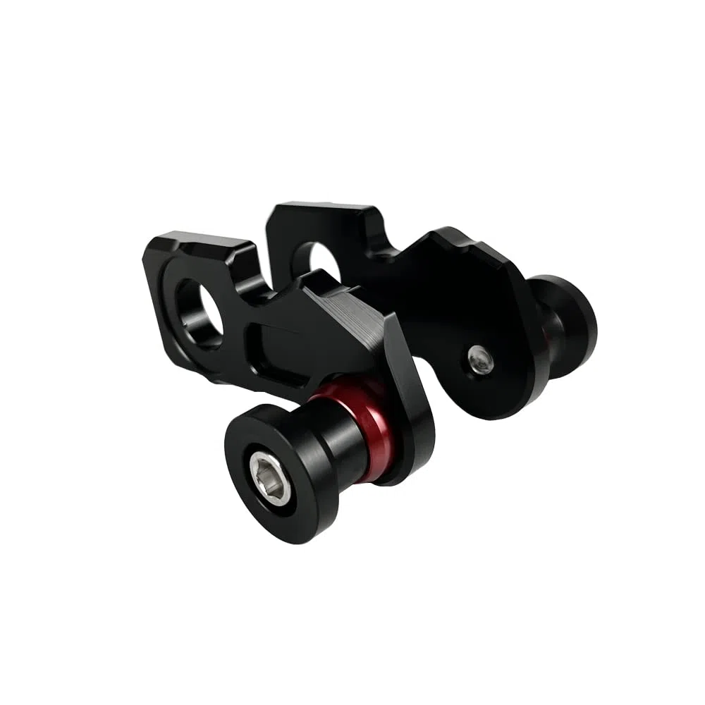 Para Honda CB650R CBR650R CB650F CBR650F Rueda trasera Soporte del eje Gancho de recogida Bloque del ajustador de la cadena Tornillo deslizante del carrete del brazo oscilante trasero (Rojo)