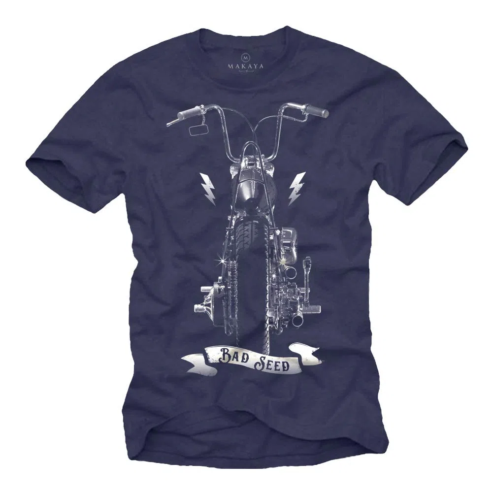 MAKAYA Camiseta Hombre - Bad Seed Motorcycle T-Shirt