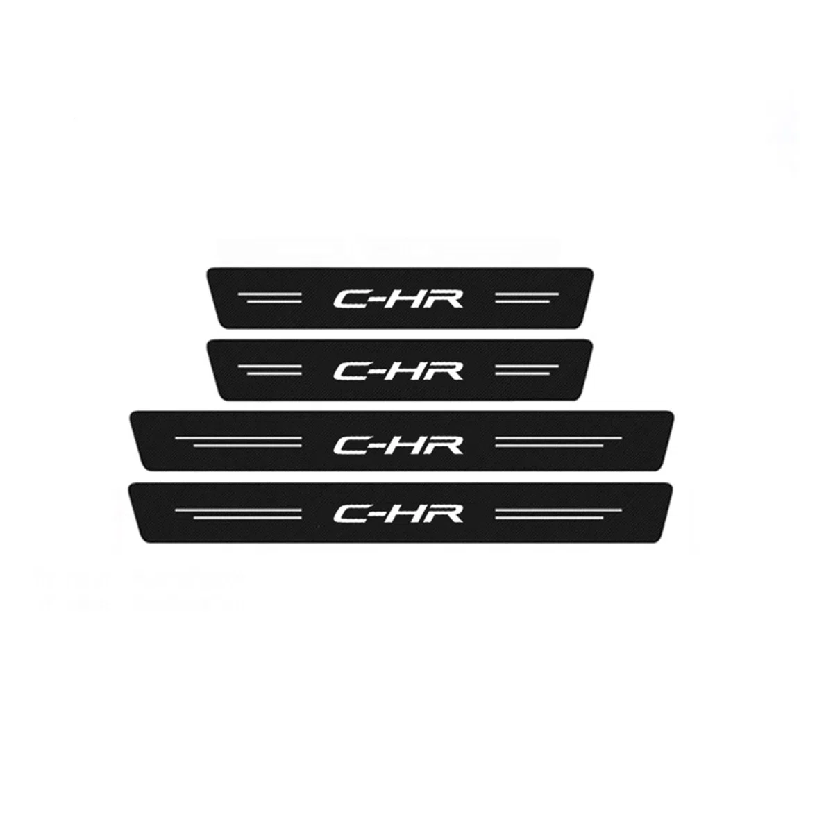 Pegatinas Luminosas para Umbral de Puerta, Pegatinas Protectoras para Parachoques de Maletero, compatibles con Toyota CHR C-HR 2016-2022 (Color: 4pcs Door Sill)