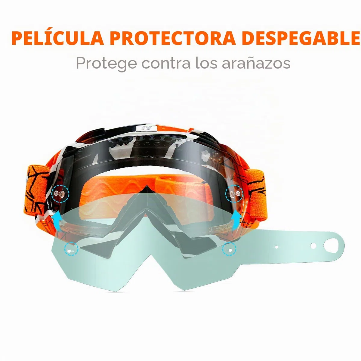 Gafas de Motocross, ATV Dirt Bike Racing Gafas de seguridad, UV400 Ciclismo Motocross Gafas para deportes al aire libre- Adecuado para adultos