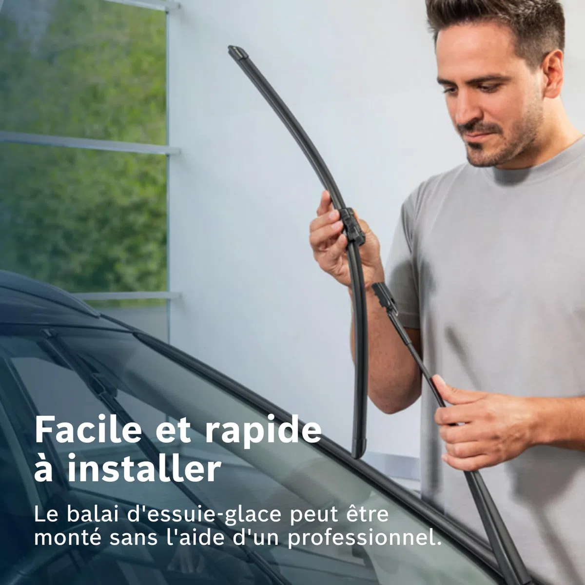 Bosch Aerotwin eA 933 S Limpiaparabrisas Frontal - Set de 2 Escobillas de Recambio para más Seguridad al Conducir, con Adaptador Multi-Clip Premontado, 55 cm / 55 cm, Embalaje Fino y Compacto