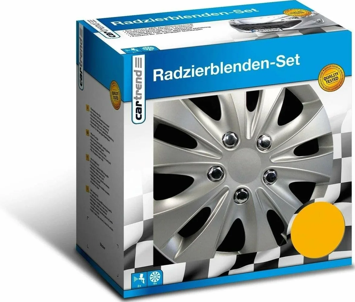 CARTREND Tapacubos 15" pulgada Kit Embelecedores De Rueda Juego de tapacubos 70278