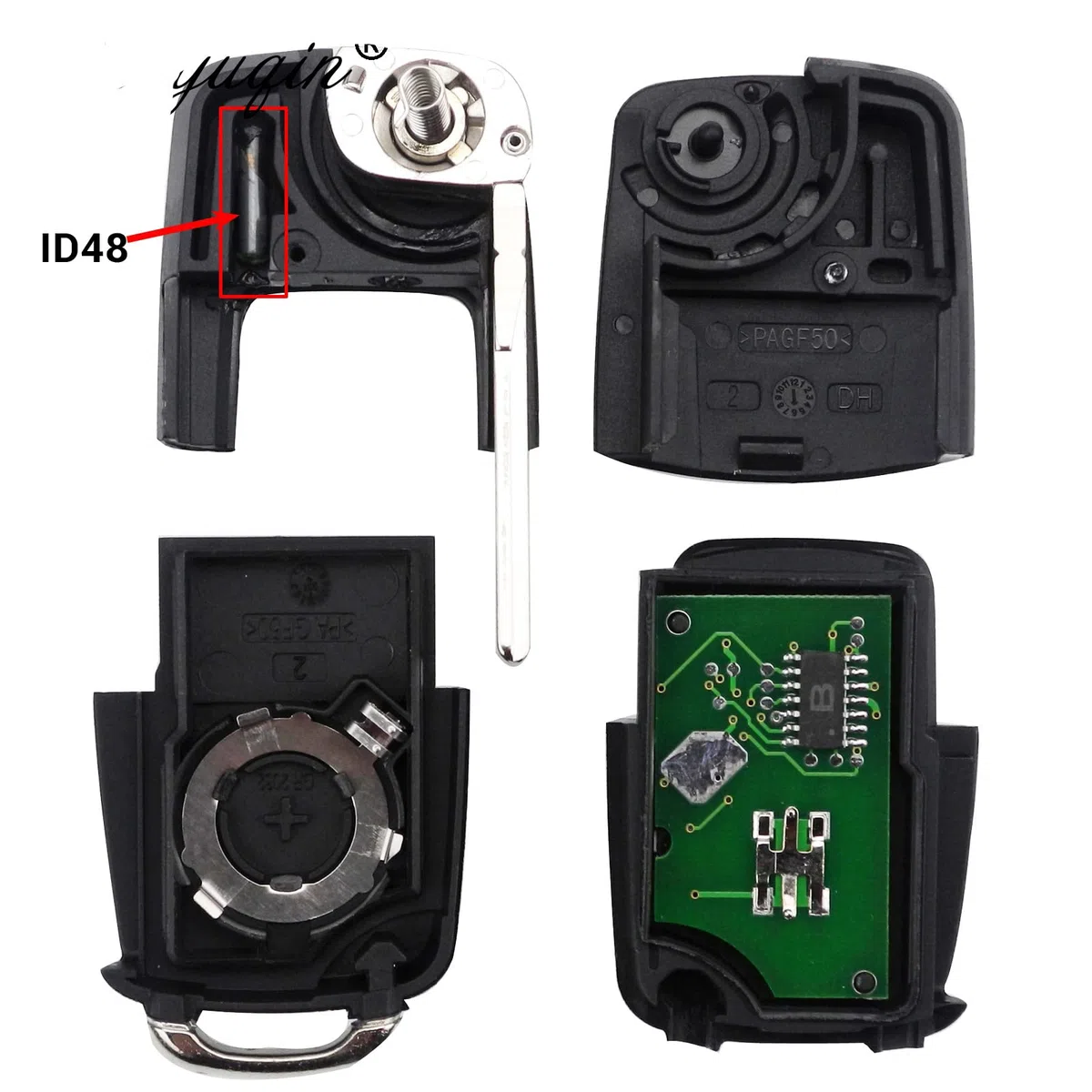 3B Mando para VW Passat Polo Skoda Seat Golf Beetle 434Mhz ID48 1J0959753DA | Llavero de Coche Remoto,Requiere programación