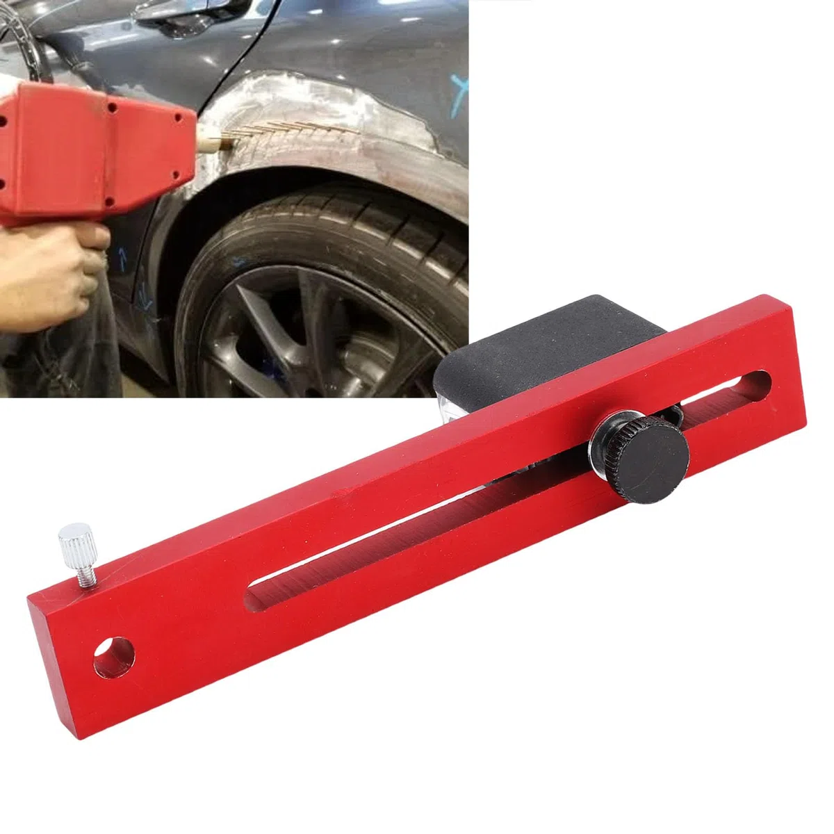 Sorandy Herramienta de Marcador de Línea de Carrocería de Automóvil, Herramienta de Trazado de Contorno Preciso, de Diámetro de Marcado Ajustable de 110 Mm, Ideal para Reparación de Automóviles y